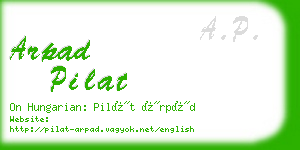 arpad pilat business card